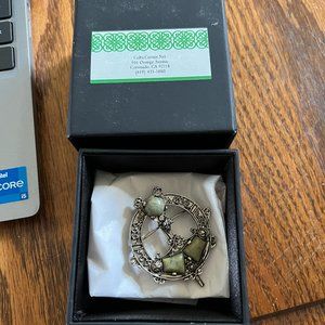 Tara brooch with Connemara marble inlay